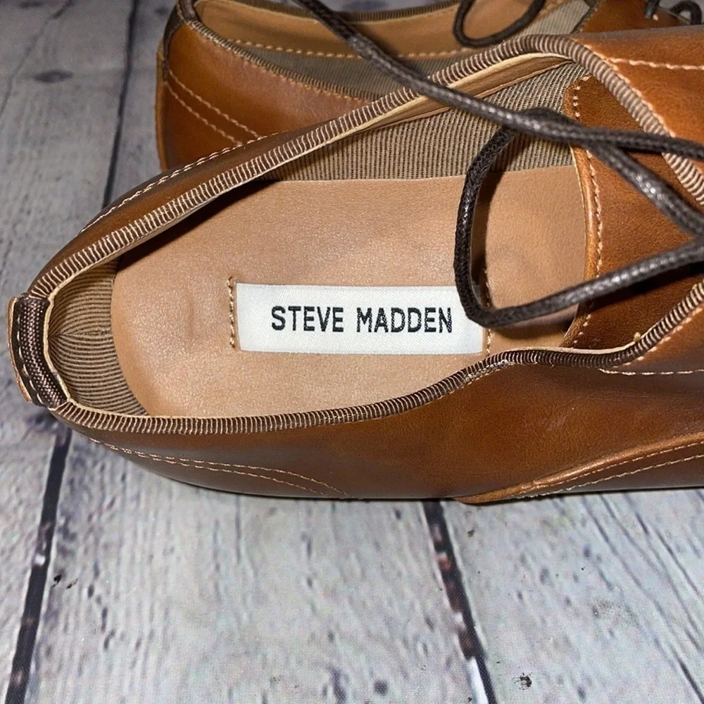 Steve Madden Norwich Lace up oxfords in British Tan Sz 10.5M